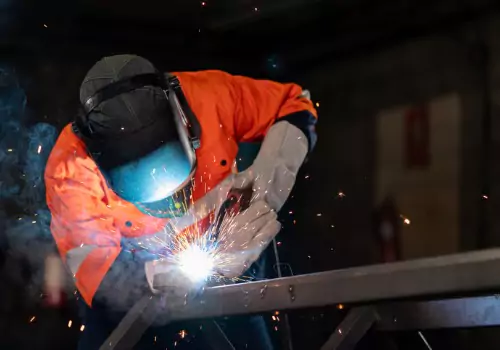 A welder is seen at work. SMF has the best welders in Peoria IL.