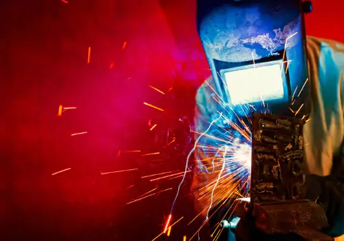 A welder is seen at work. SMF has Welders in Rock Hill SC.